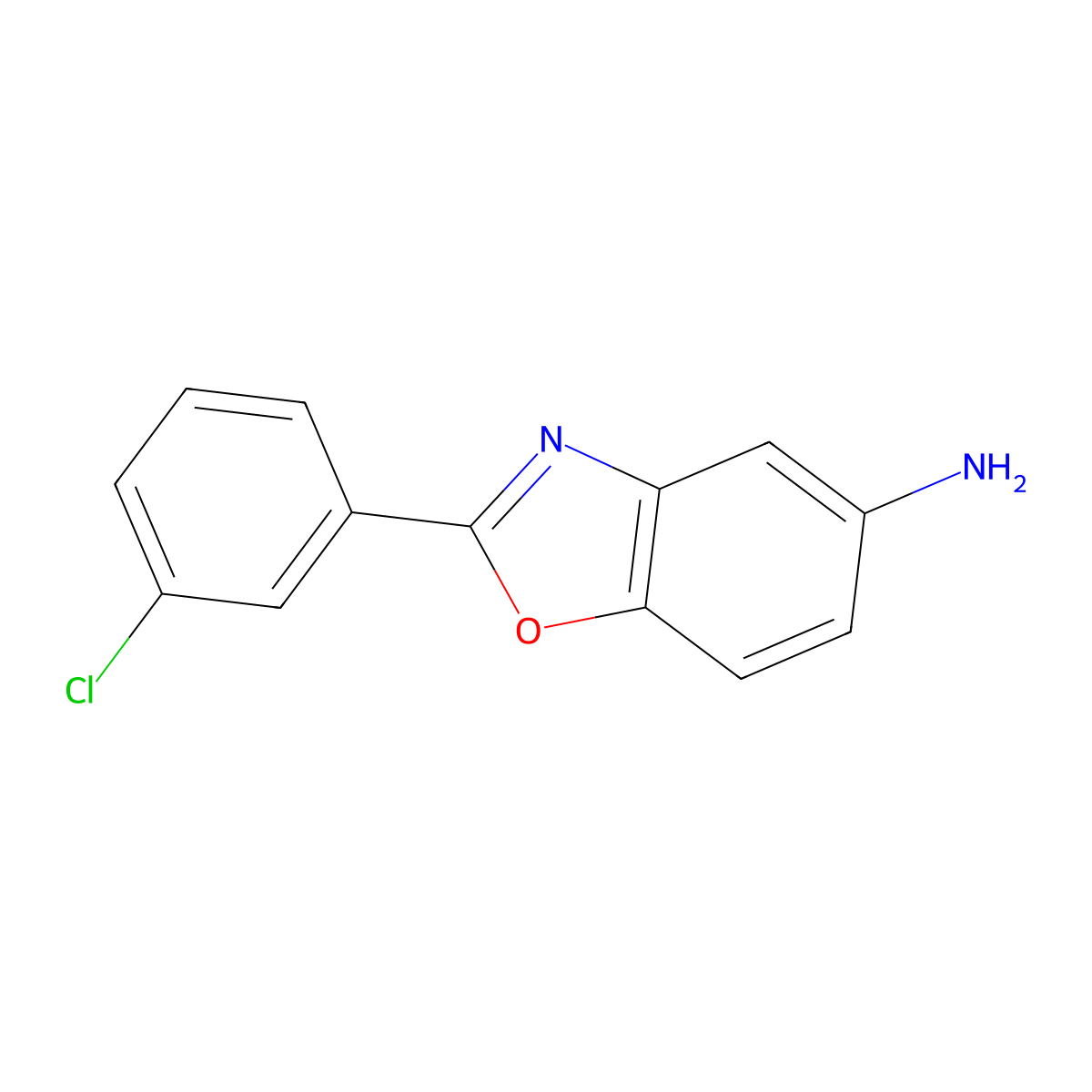2-(3-Chlorophenyl)-1,3-benzoxazol-5-amine molecular structure, CAS 54995-52-7