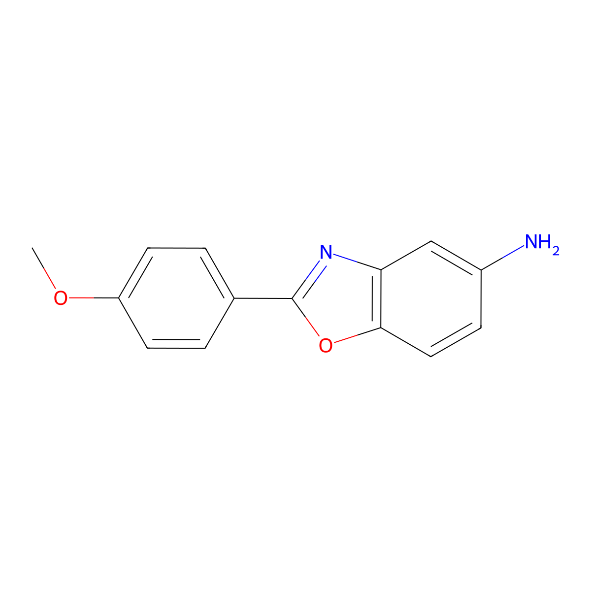 2-(4-Methoxyphenyl)-1,3-benzoxazol-5-amine molecular structure, CAS 54995-53-8