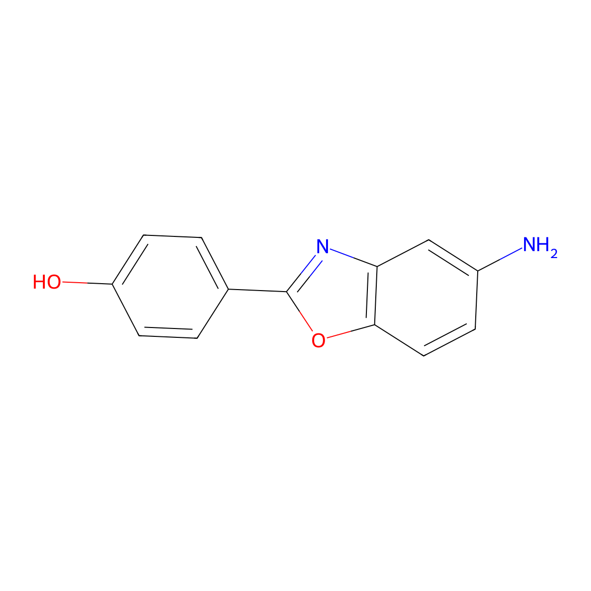 4-(5-Aminobenzo[d]oxazol-2-yl)phenol molecular structure, CAS 54995-54-9