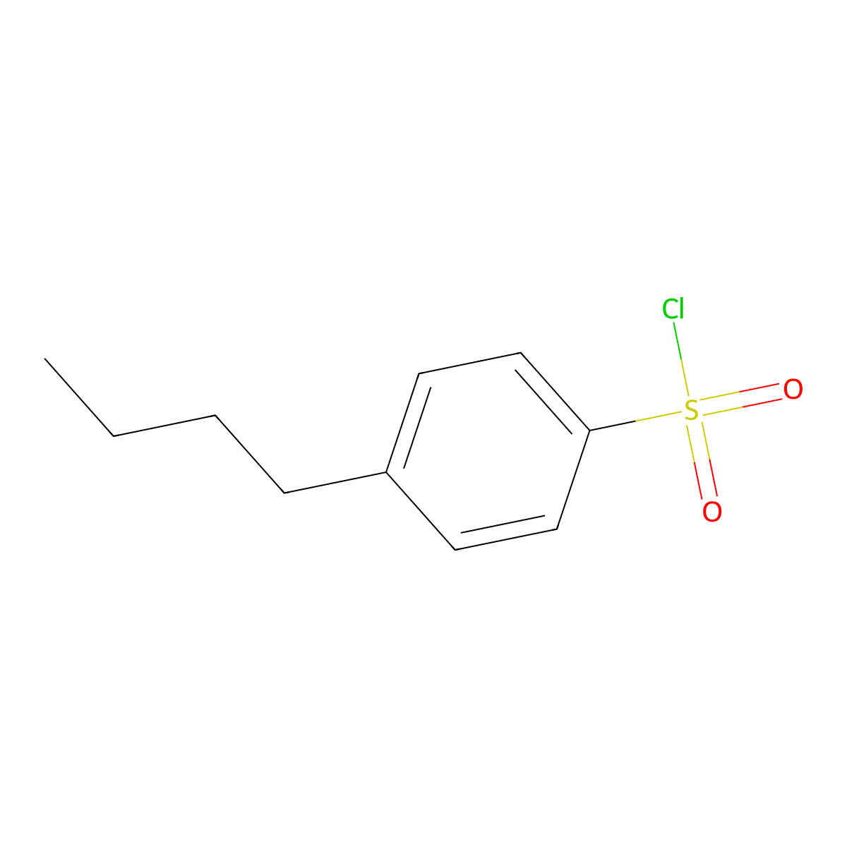 4-Butylbenzene-1-sulfonyl chloride molecular structure, CAS 54997-92-1