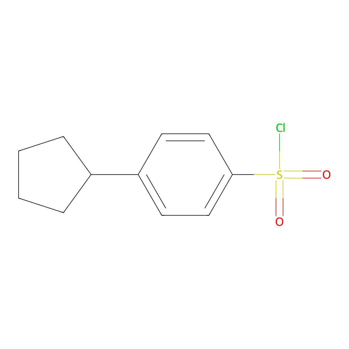 4-Cyclopentylbenzenesulfonyl chloride molecular structure, CAS 54997-94-3