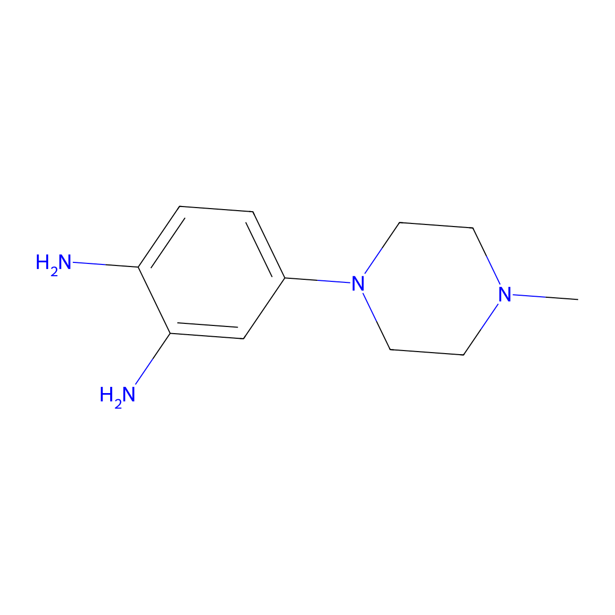 4-(4-Methylpiperazino)-1,2-benzenediamine molecular structure, CAS 54998-08-2