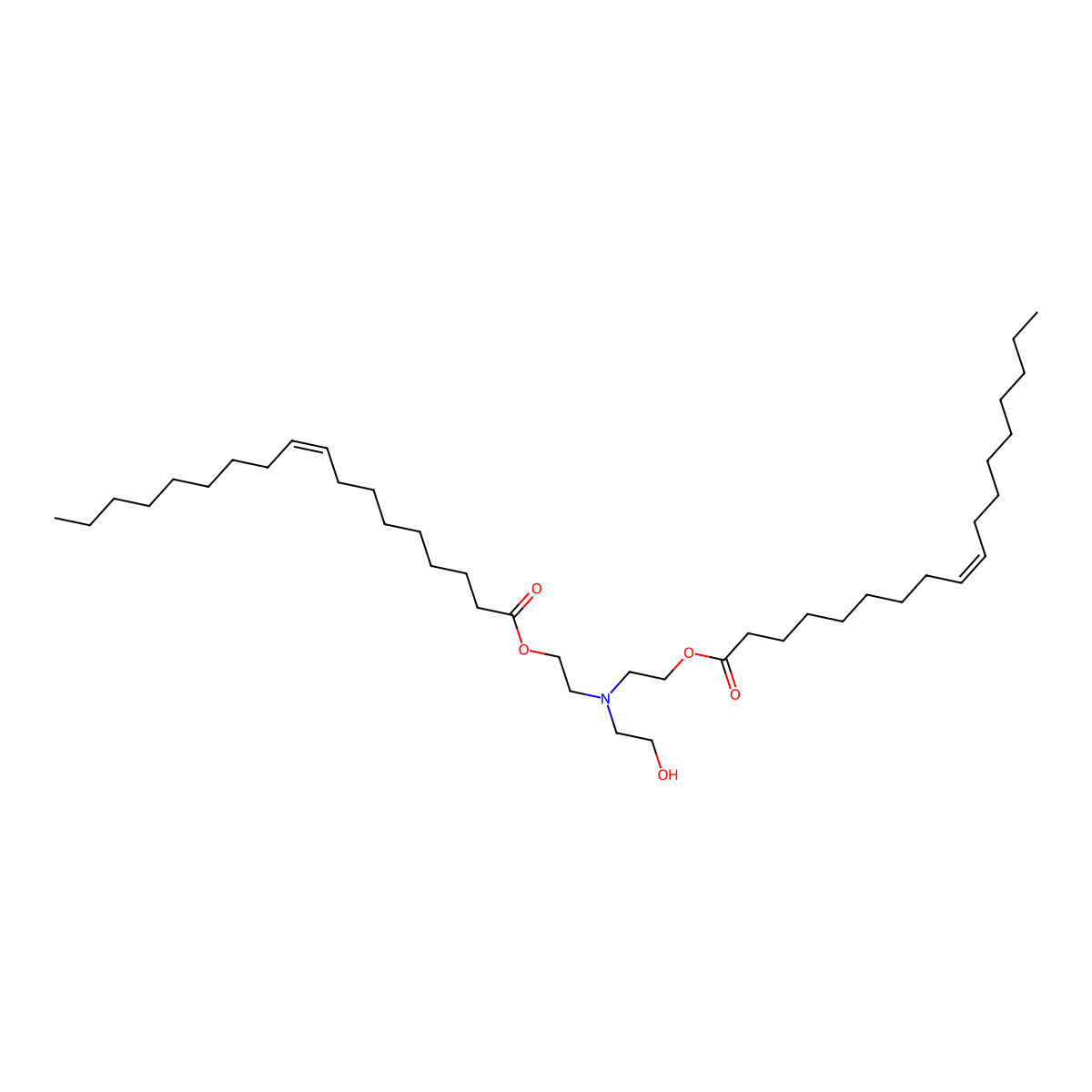 Triethanolamine dioleate molecular structure, CAS 54999-00-7
