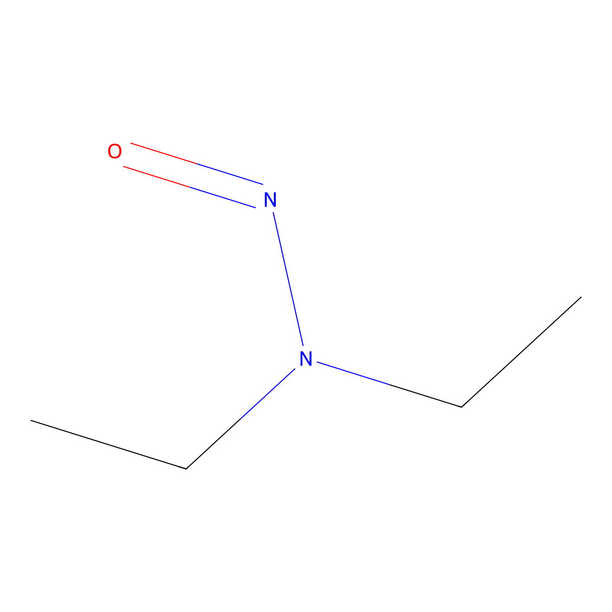 N-Nitrosodiethylamine molecular structure, CAS 55-18-5