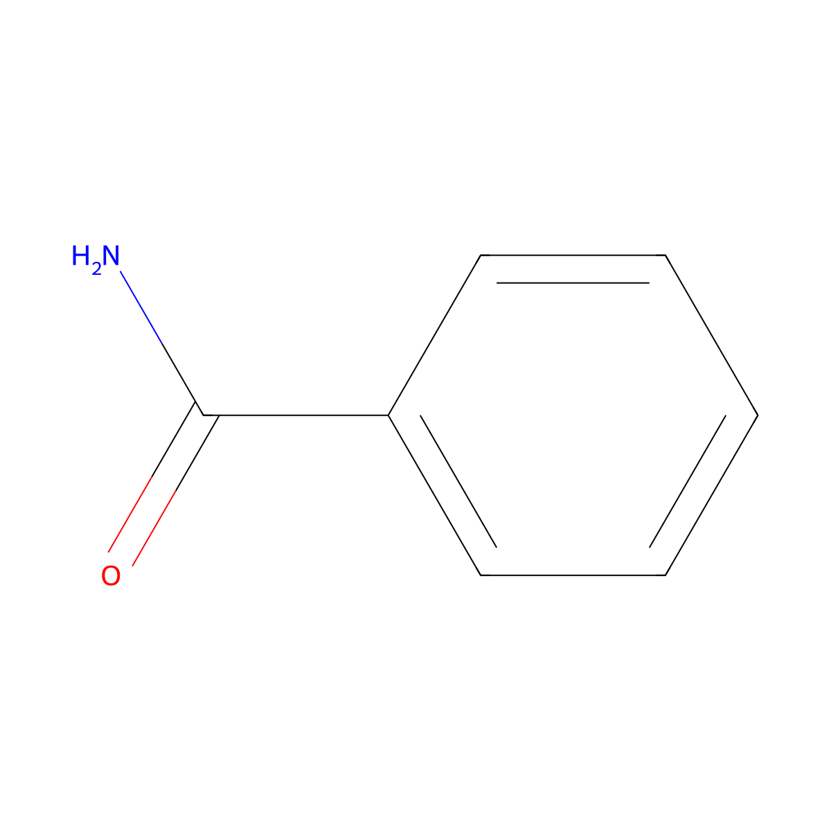 Benzamide molecular structure, CAS 55-21-0