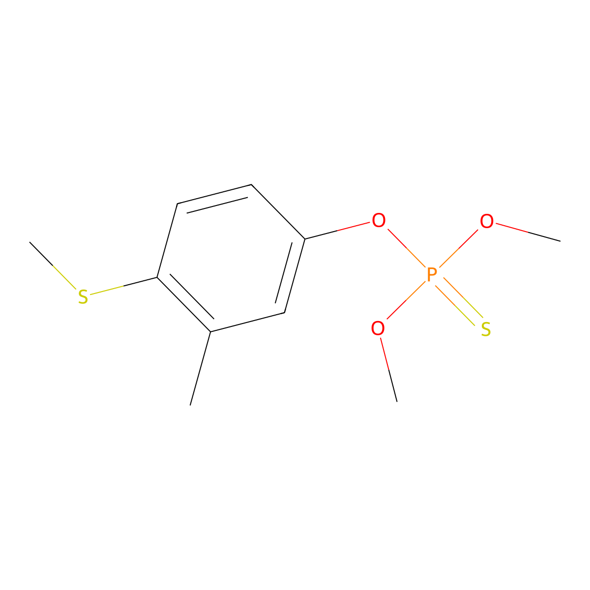 Fenthion molecular structure, CAS 55-38-9