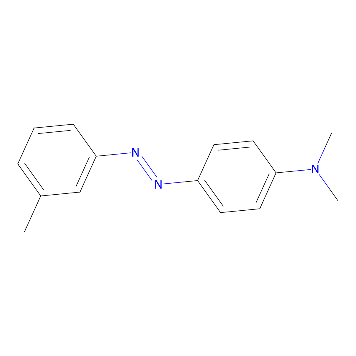 N,N-Dimethyl-4-[2-(3-methylphenyl)diazenyl]benzenamine molecular structure, CAS 55-80-1