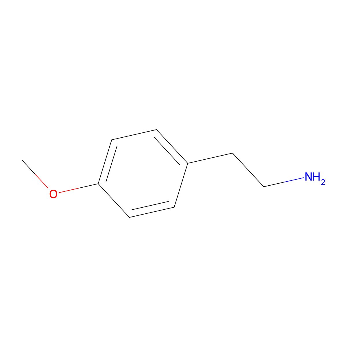 O-Methyltyramine molecular structure, CAS 55-81-2