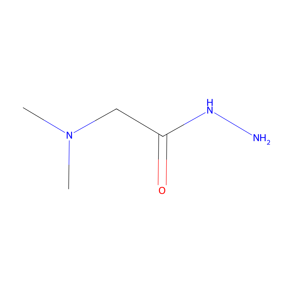 2-(Dimethylamino)acetohydrazide molecular structure, CAS 55-85-6