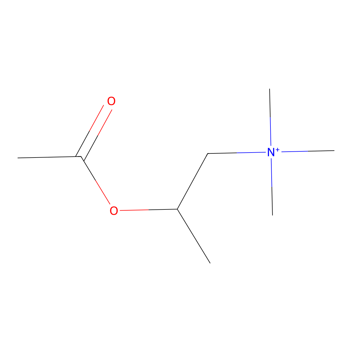 Methacholine molecular structure, CAS 55-92-5