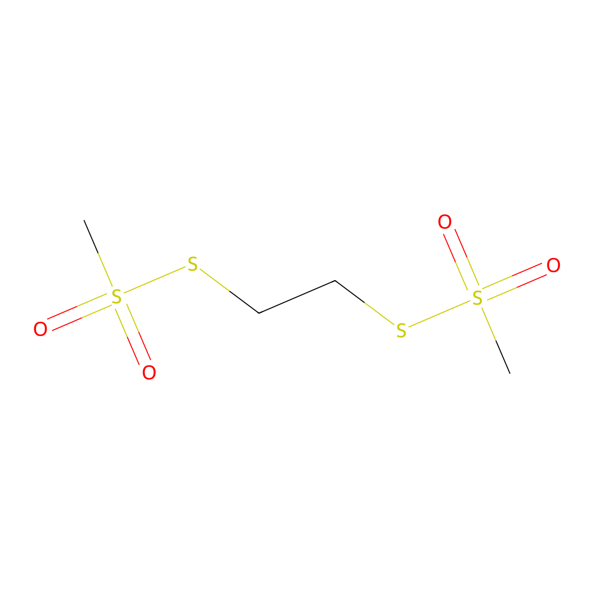1,2-Bis(methylsulfonylsulfanyl)ethane molecular structure, CAS 55-95-8