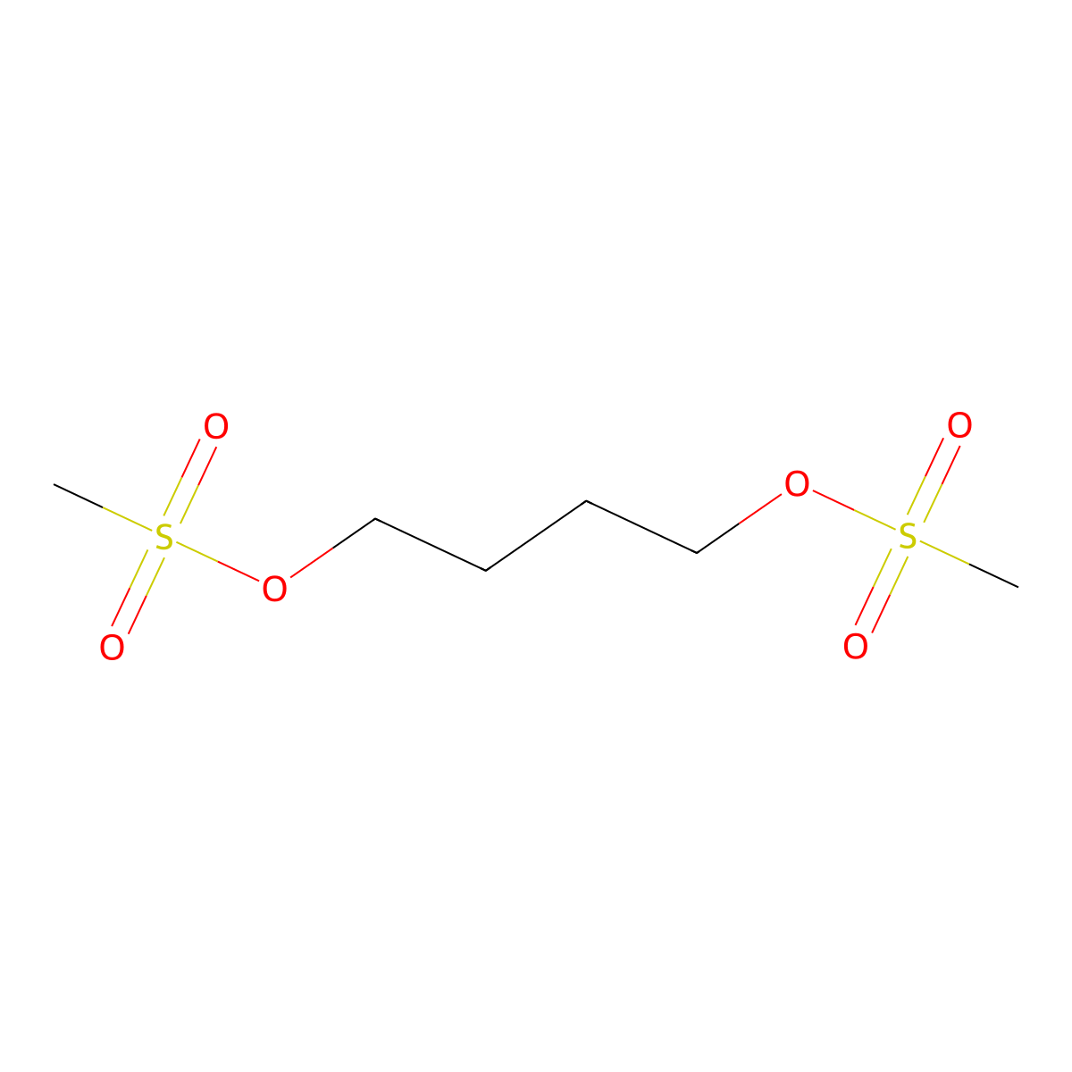 Busulfan molecular structure, CAS 55-98-1