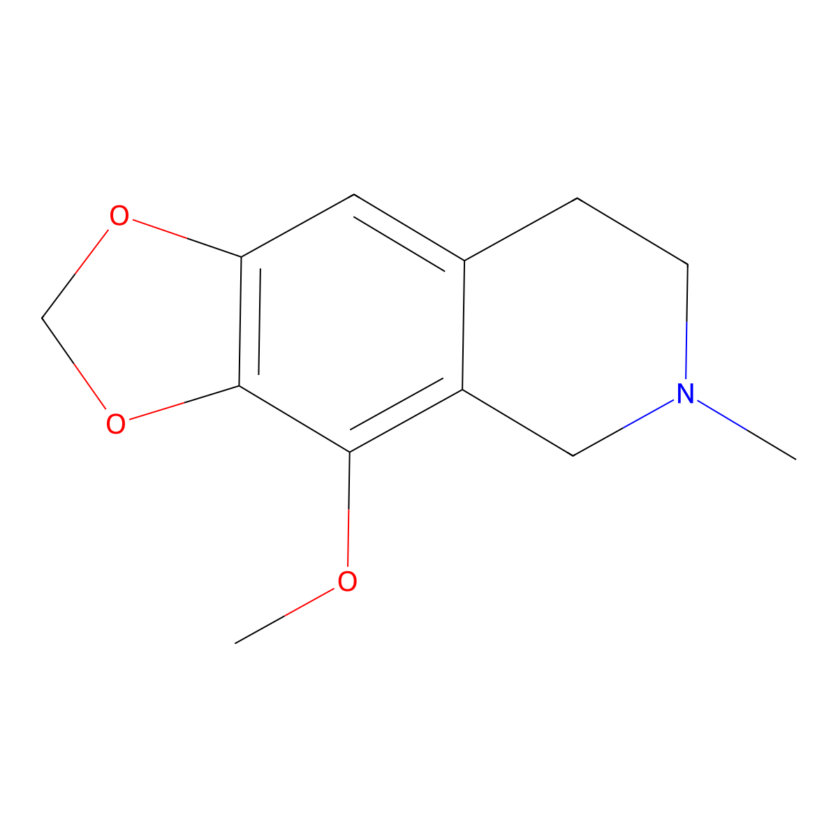 Hydrocotarnine molecular structure, CAS 550-10-7
