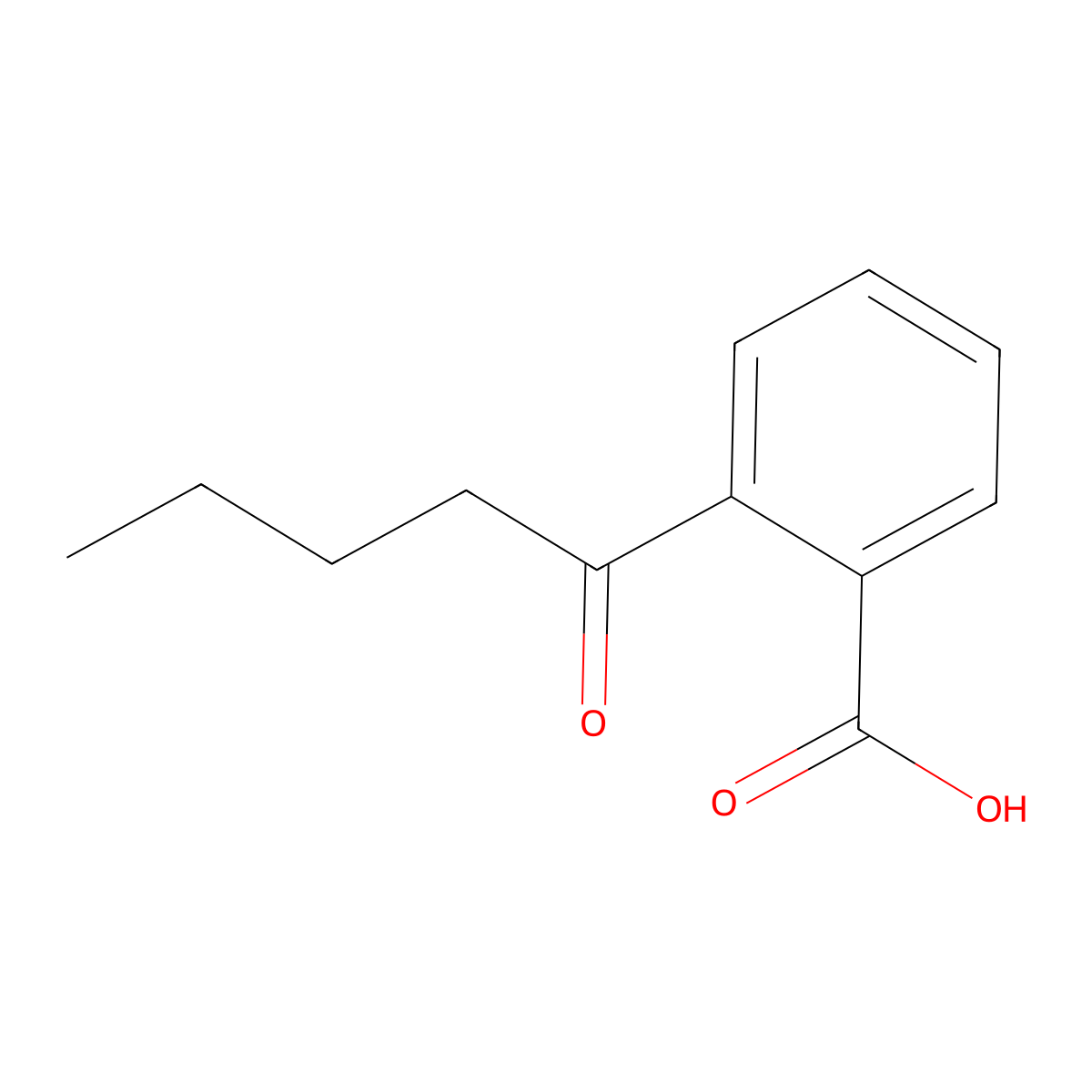 2-Pentanoylbenzoic acid molecular structure, CAS 550-37-8