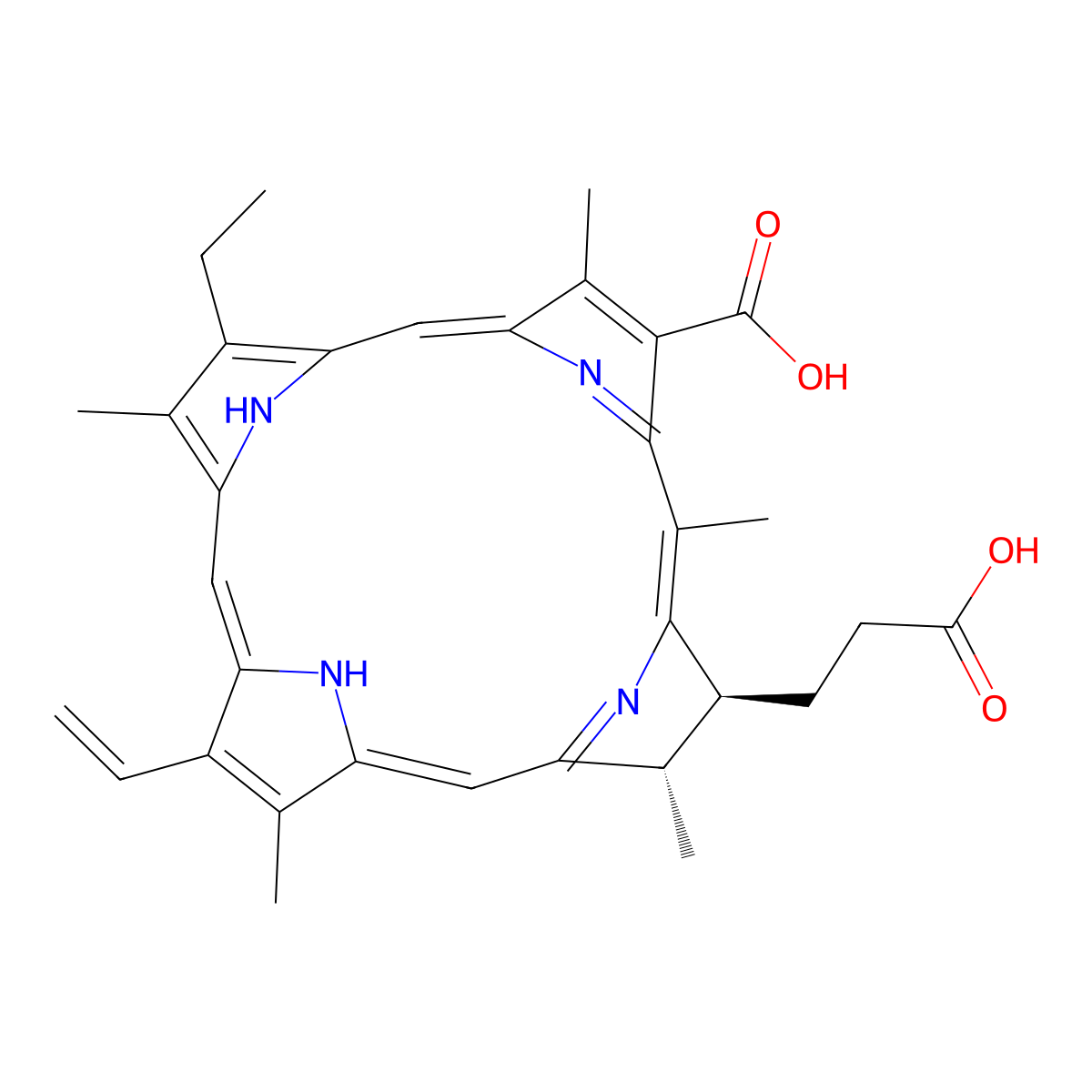 Chlorin E4 molecular structure, CAS 550-52-7