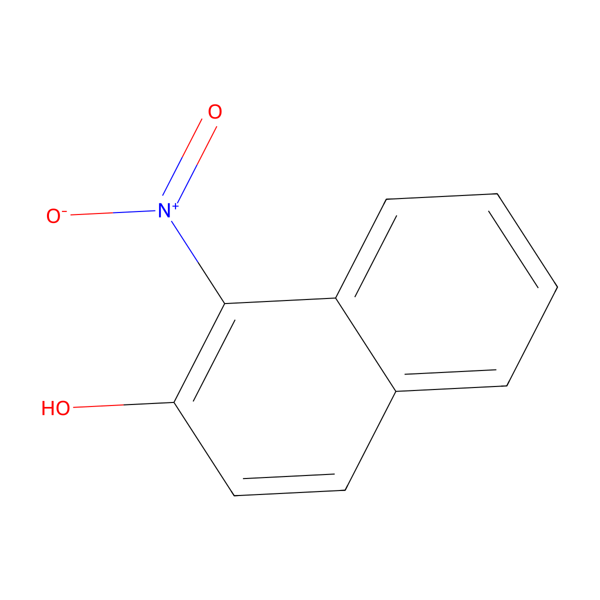 1-Nitro-2-naphthol molecular structure, CAS 550-60-7