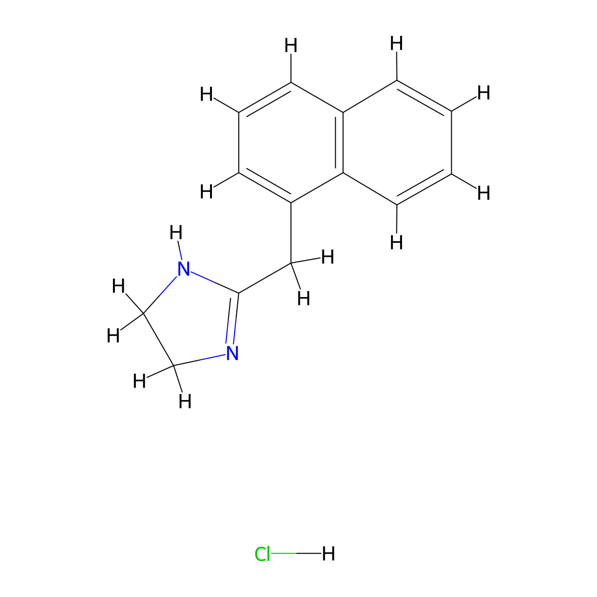 Naphazoline Hydrochloride molecular structure, CAS 550-99-2