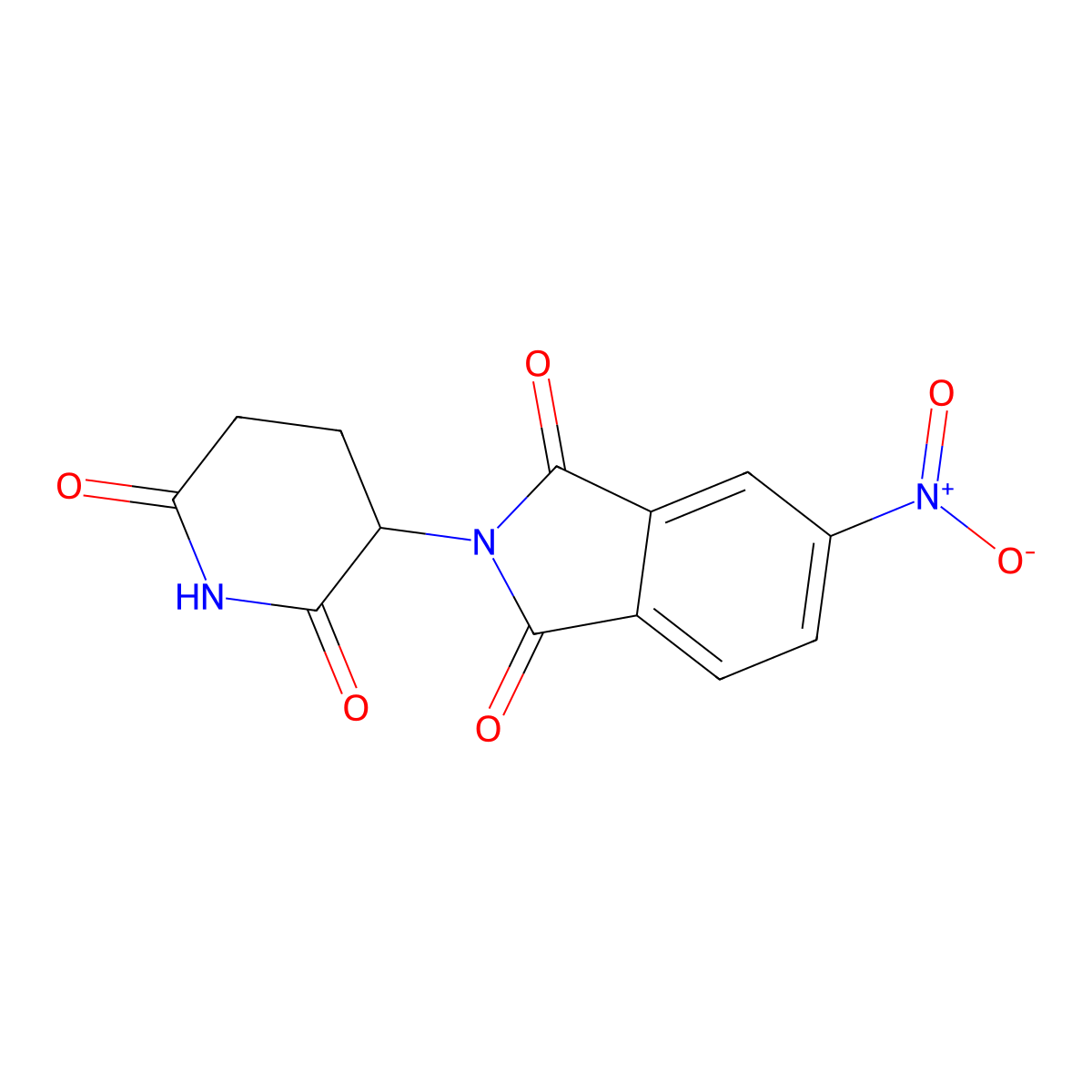 2-(2,6-Dioxopiperidin-3-yl)-5-nitro-1H-isoindole-1,3(2H)-dione molecular structure, CAS 55003-81-1