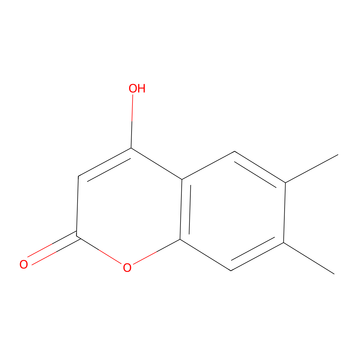 4-Hydroxy-6,7-dimethylcoumarin molecular structure, CAS 55004-77-8