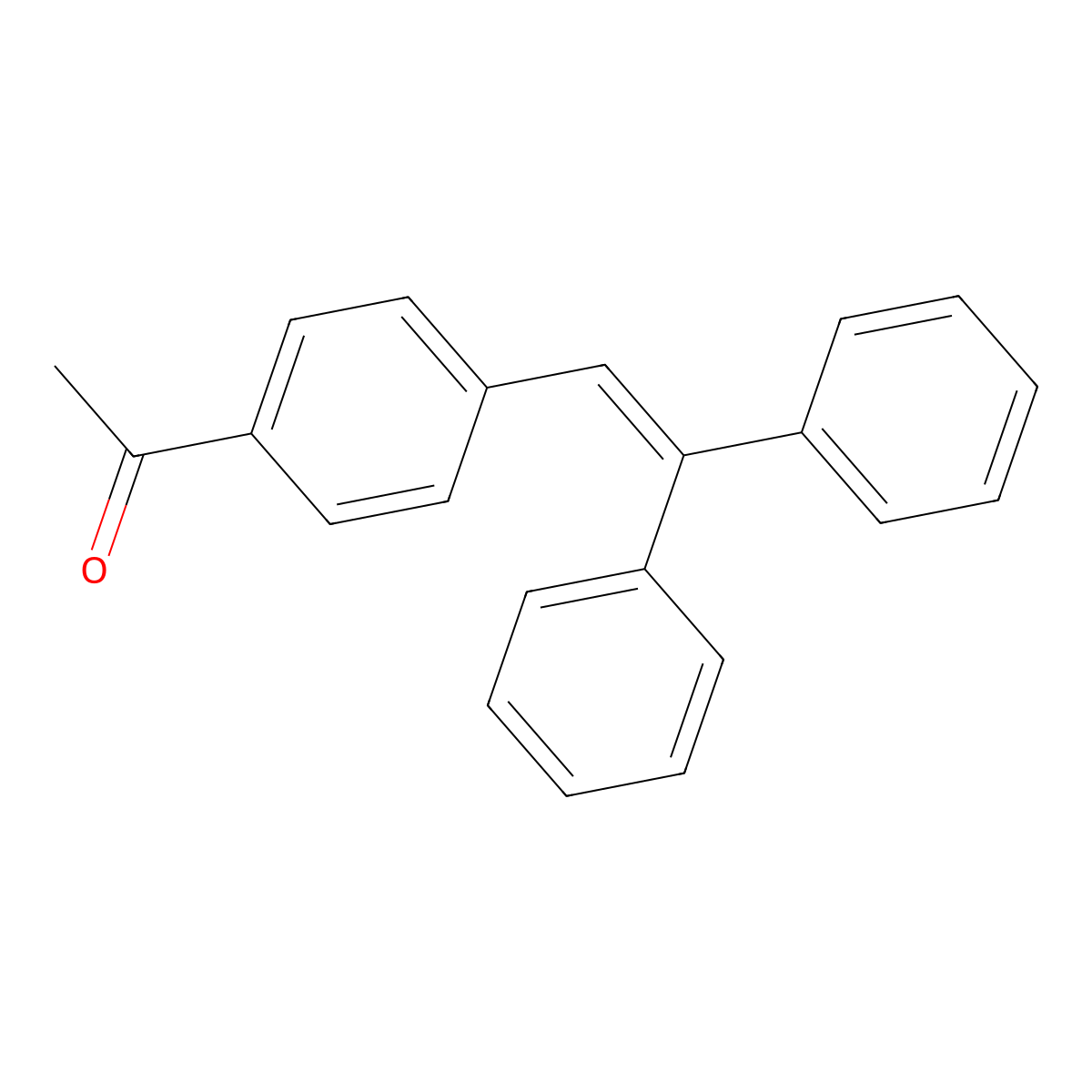 1-(4-(2,2-Diphenylvinyl)phenyl)ethanone molecular structure, CAS 55004-88-1