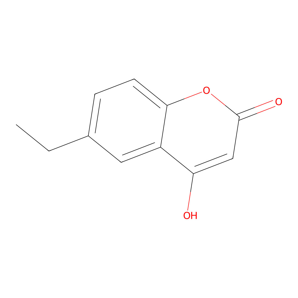 6-Ethyl-4-hydroxycoumarin molecular structure, CAS 55005-28-2