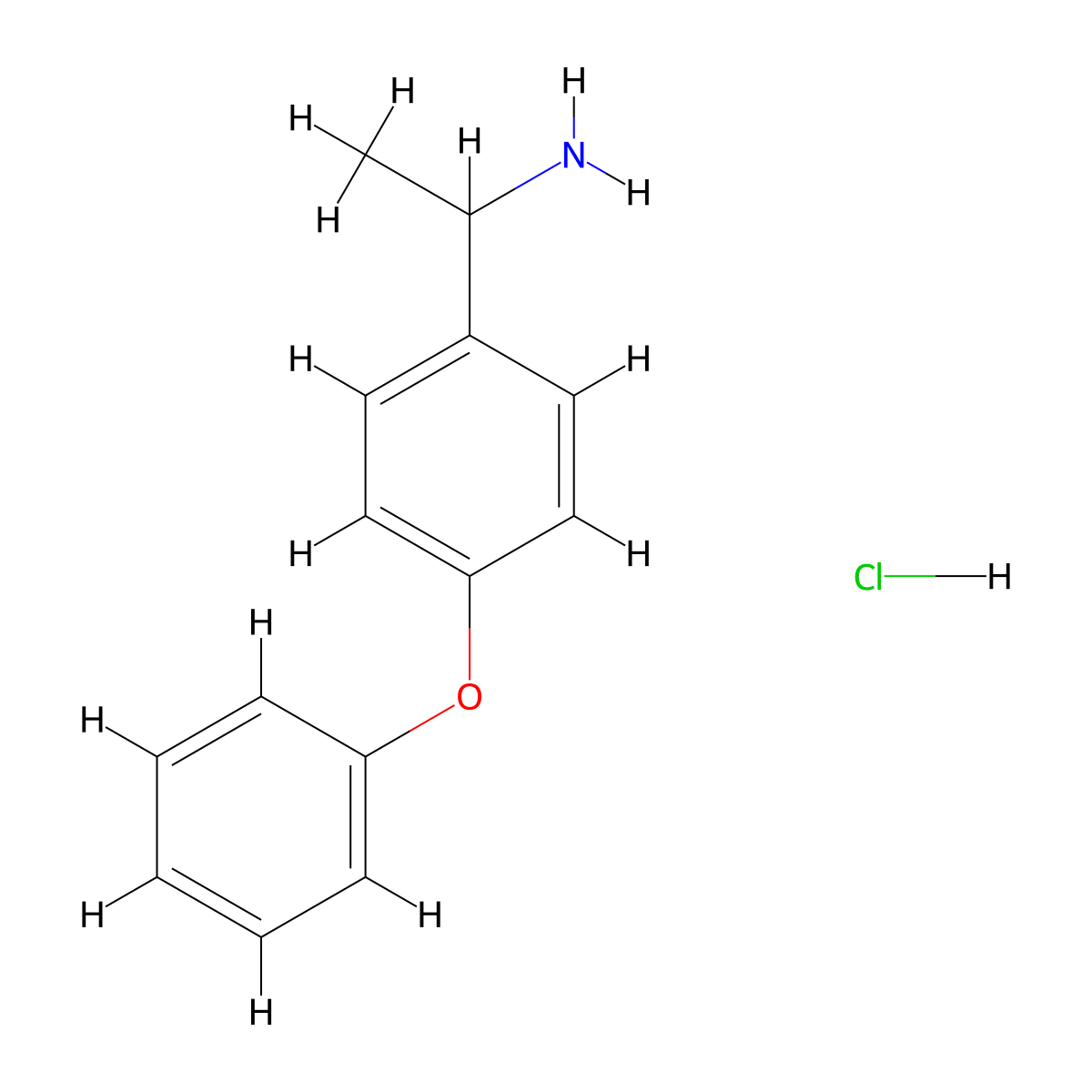 1-(4-Phenoxyphenyl)ethan-1-amine hydrochloride molecular structure, CAS 55005-33-9