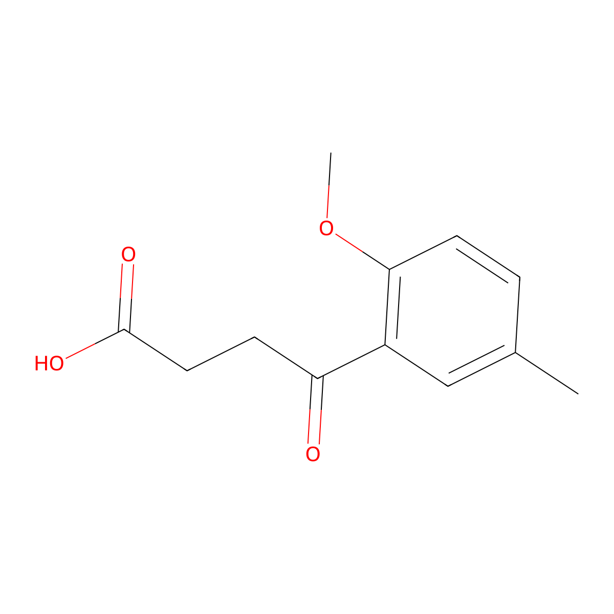 4-(2-Methoxy-5-methylphenyl)-4-oxobutanoic acid molecular structure, CAS 55007-22-2