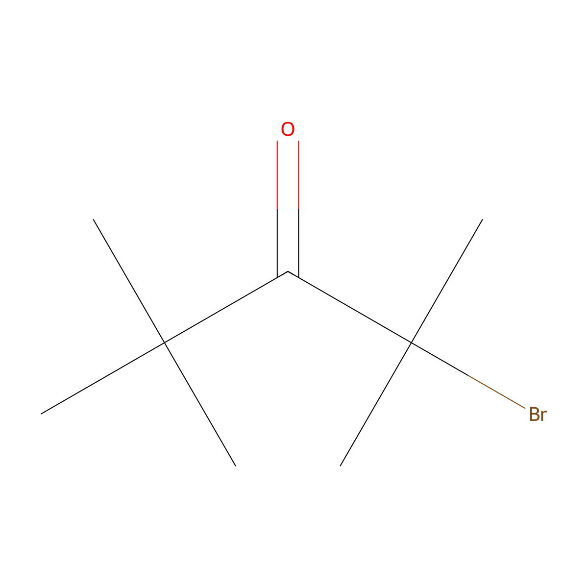 2-Bromo-2,4,4-trimethyl-3-pentanone molecular structure, CAS 55007-44-8