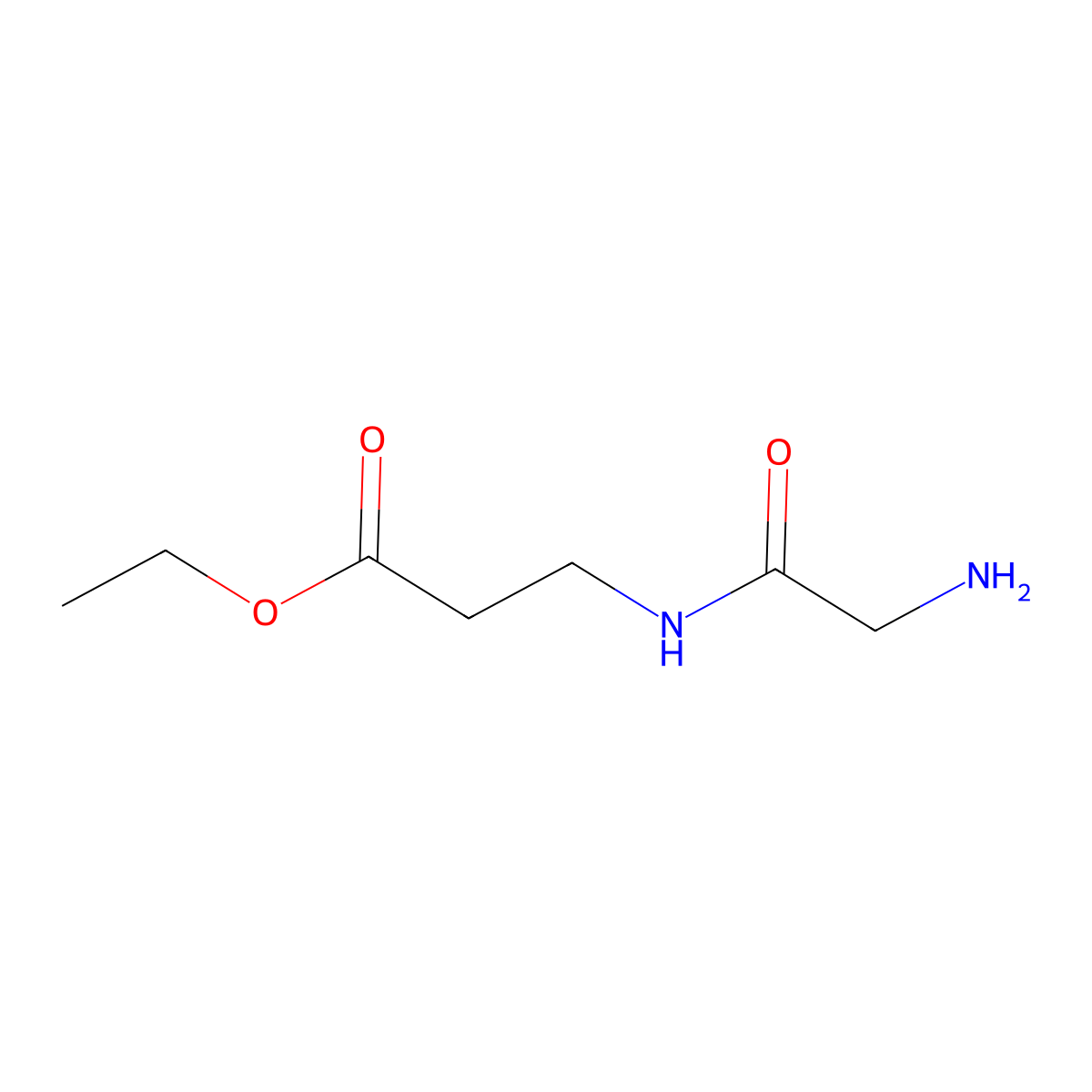 Ethyl 3-(2-aminoacetamido)propanoate molecular structure, CAS 55011-01-3