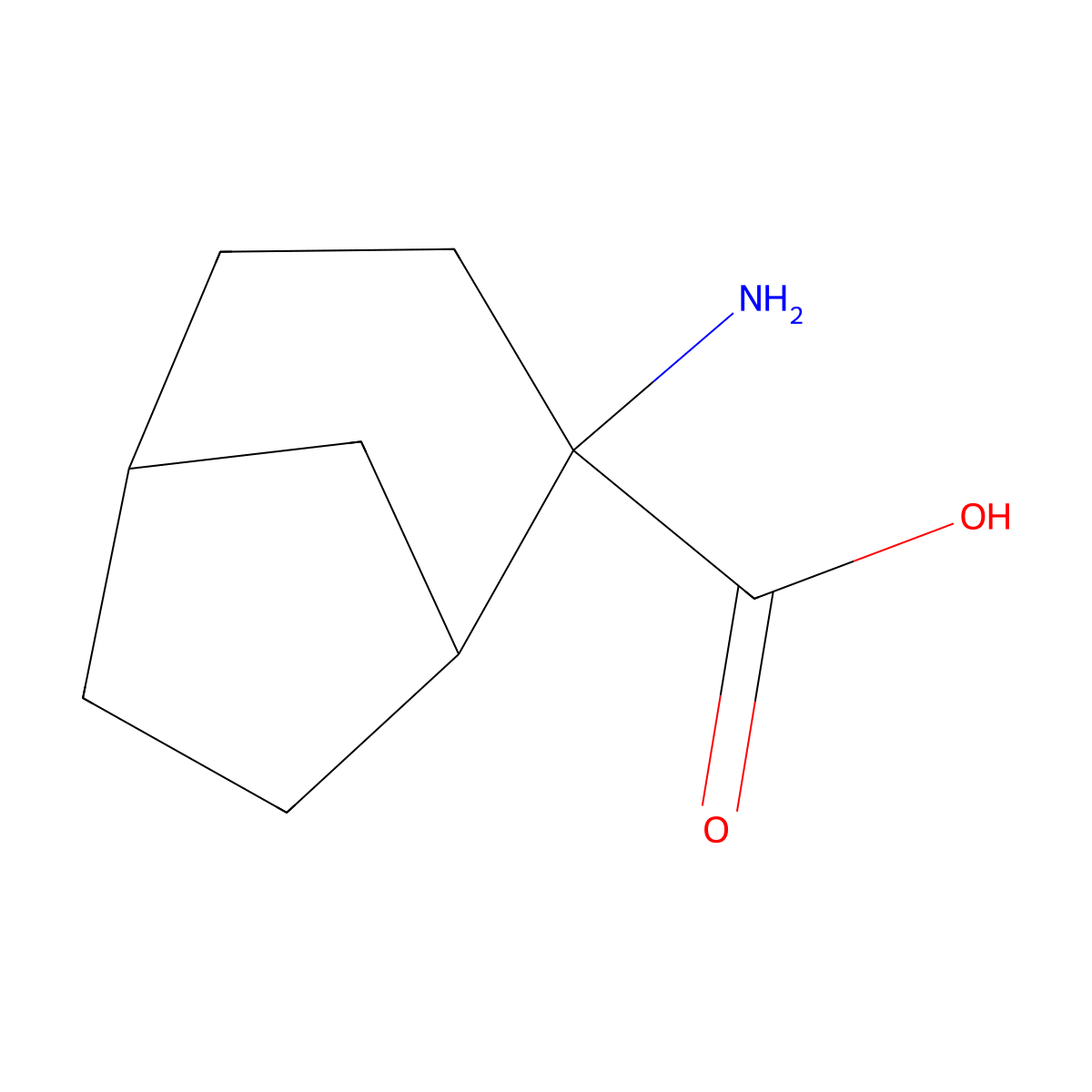 2-Aminobicyclo(3.2.1)octane-2-carboxylic acid molecular structure, CAS 55011-70-6