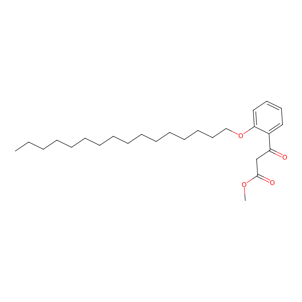Methyl 3-(o-(hexadecyloxy)phenyl)-3-oxopropionate molecular structure, CAS 55017-92-0