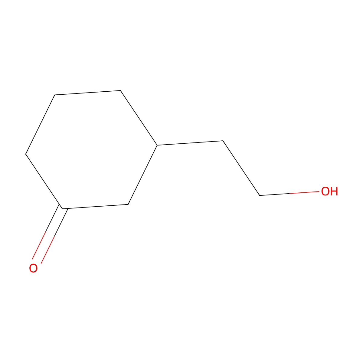 3-(2-Hydroxyethyl)cyclohexanone molecular structure, CAS 5502-11-4