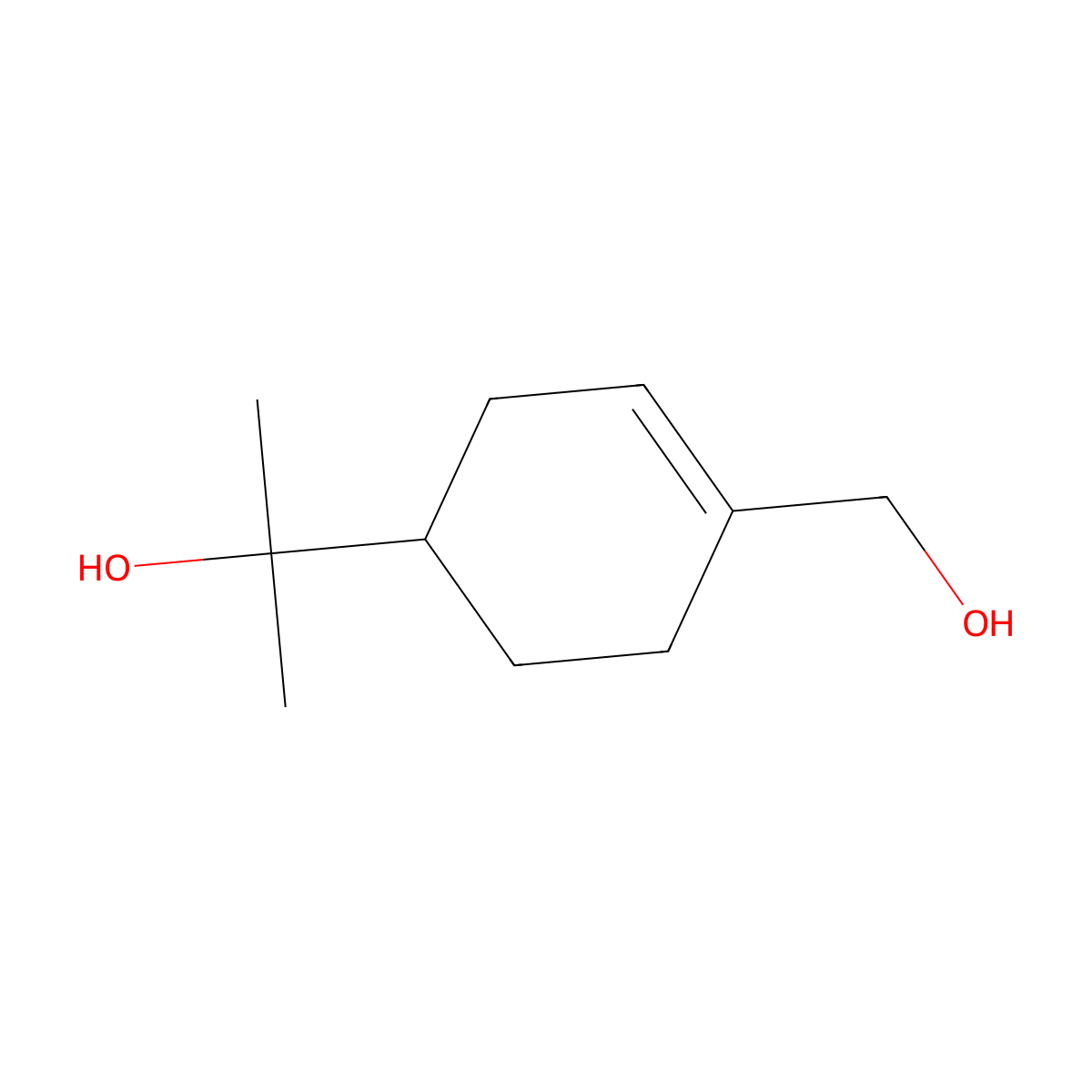 4-(2-Hydroxy-2-propyl)cyclohexene-1-methanol molecular structure, CAS 5502-74-9