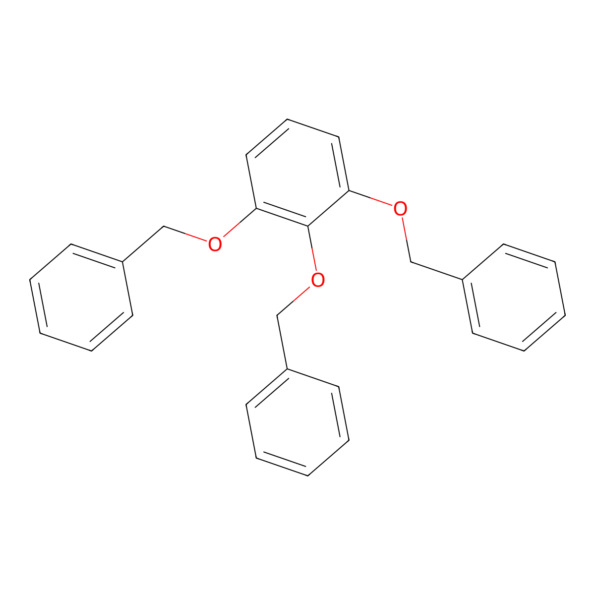 1,2,3-Tribenzyloxybenzene molecular structure, CAS 55020-64-9