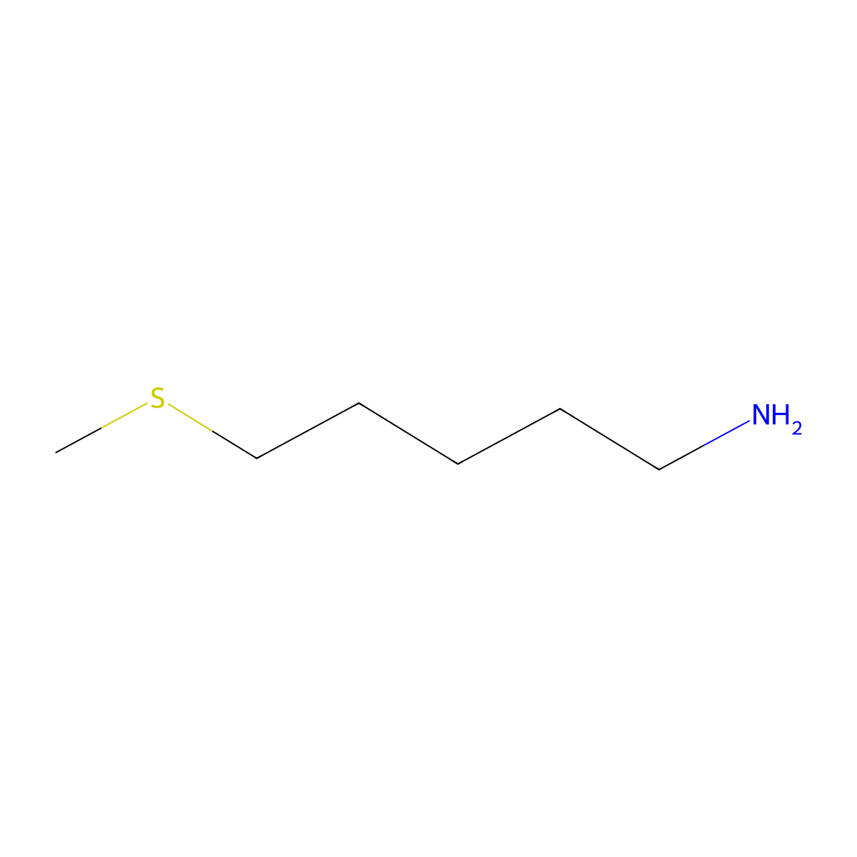 5-(Methylthio)-1-pentanamine molecular structure, CAS 55021-78-8