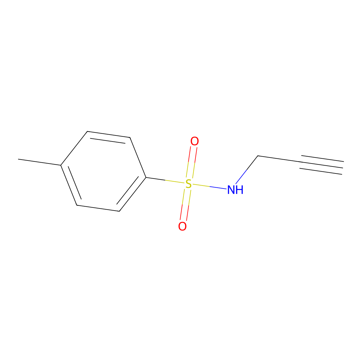 4-methyl-N-(prop-2-yn-1-yl)benzenesulfonamide molecular structure, CAS 55022-46-3