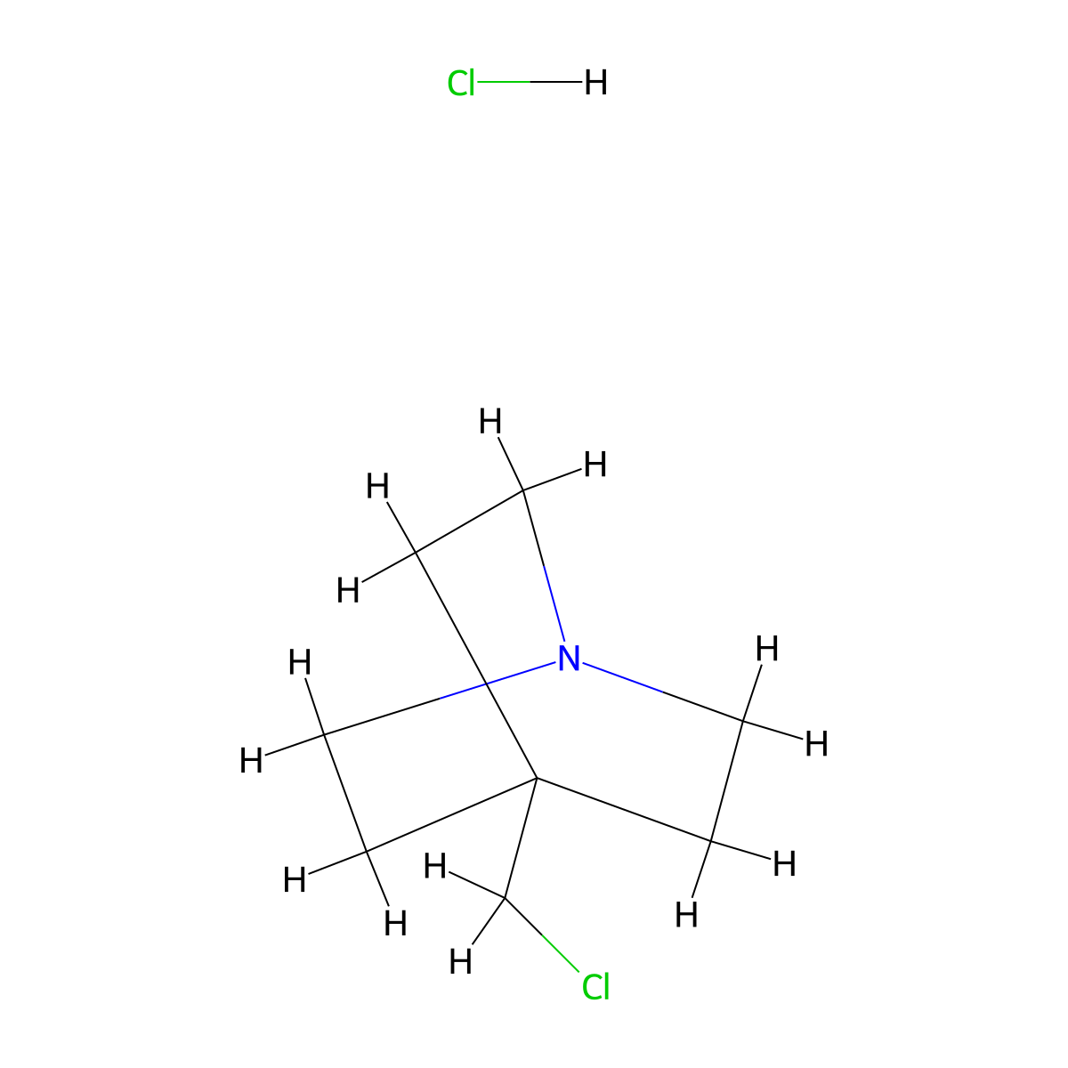 4-(Chloromethyl)-1-azabicyclo[2.2.2]octane hydrochloride molecular structure, CAS 55022-89-4