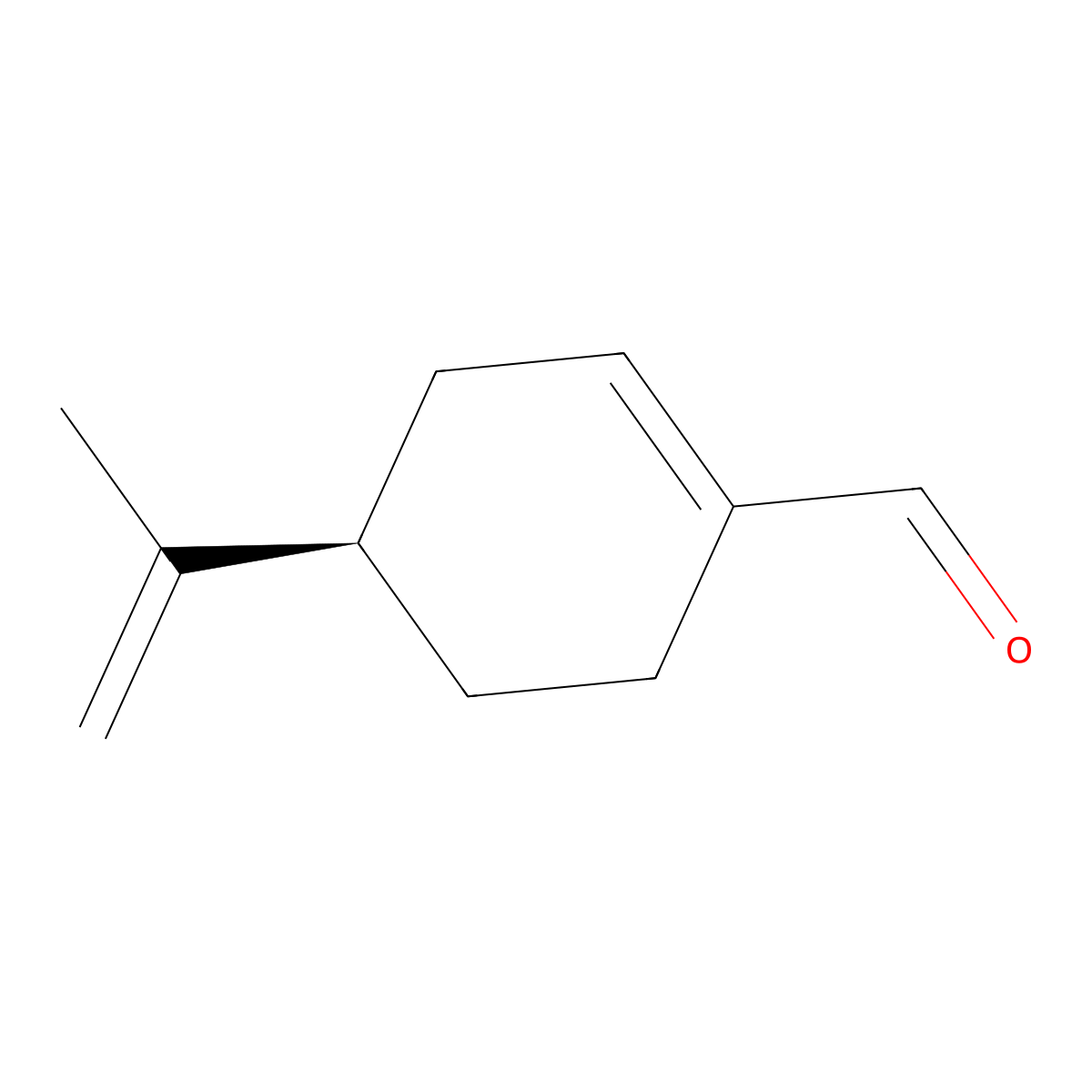 Perillaldehyde, (+)- molecular structure, CAS 5503-12-8