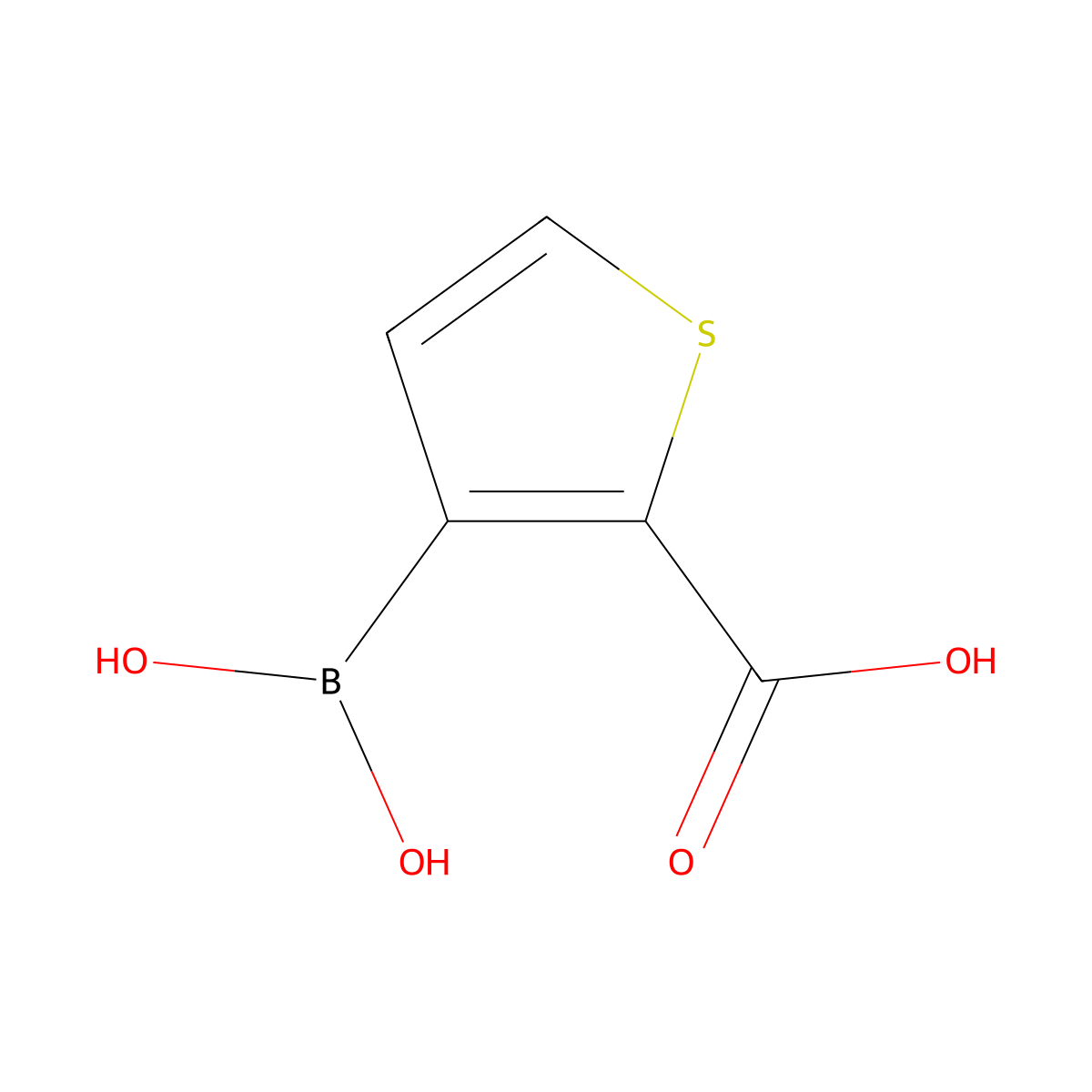 3-Boronothiophene-2-carboxylic acid molecular structure, CAS 5503-74-2