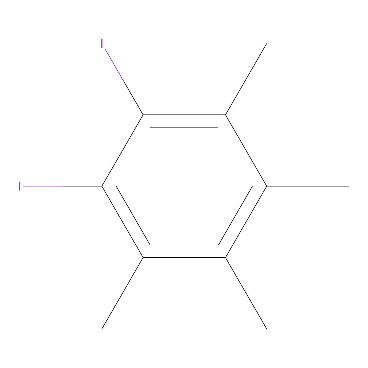 1,2-Diiodo-3,4,5,6-tetramethylbenzene molecular structure, CAS 5503-82-2