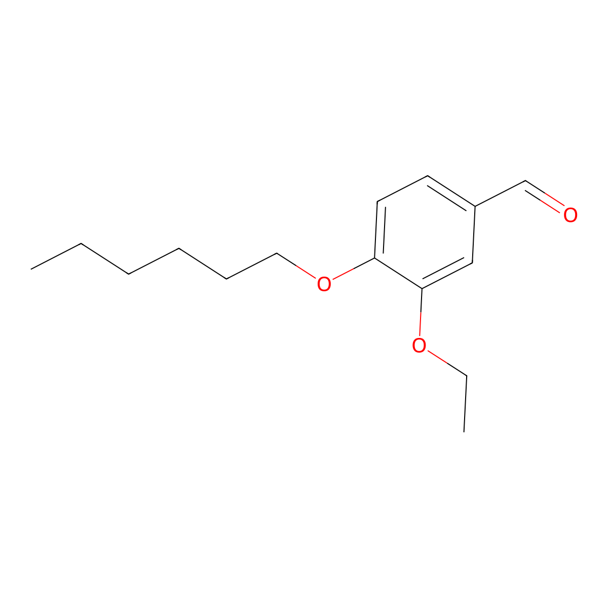 3-Ethoxy-4-hexoxy-benzaldehyde molecular structure, CAS 5503-99-1