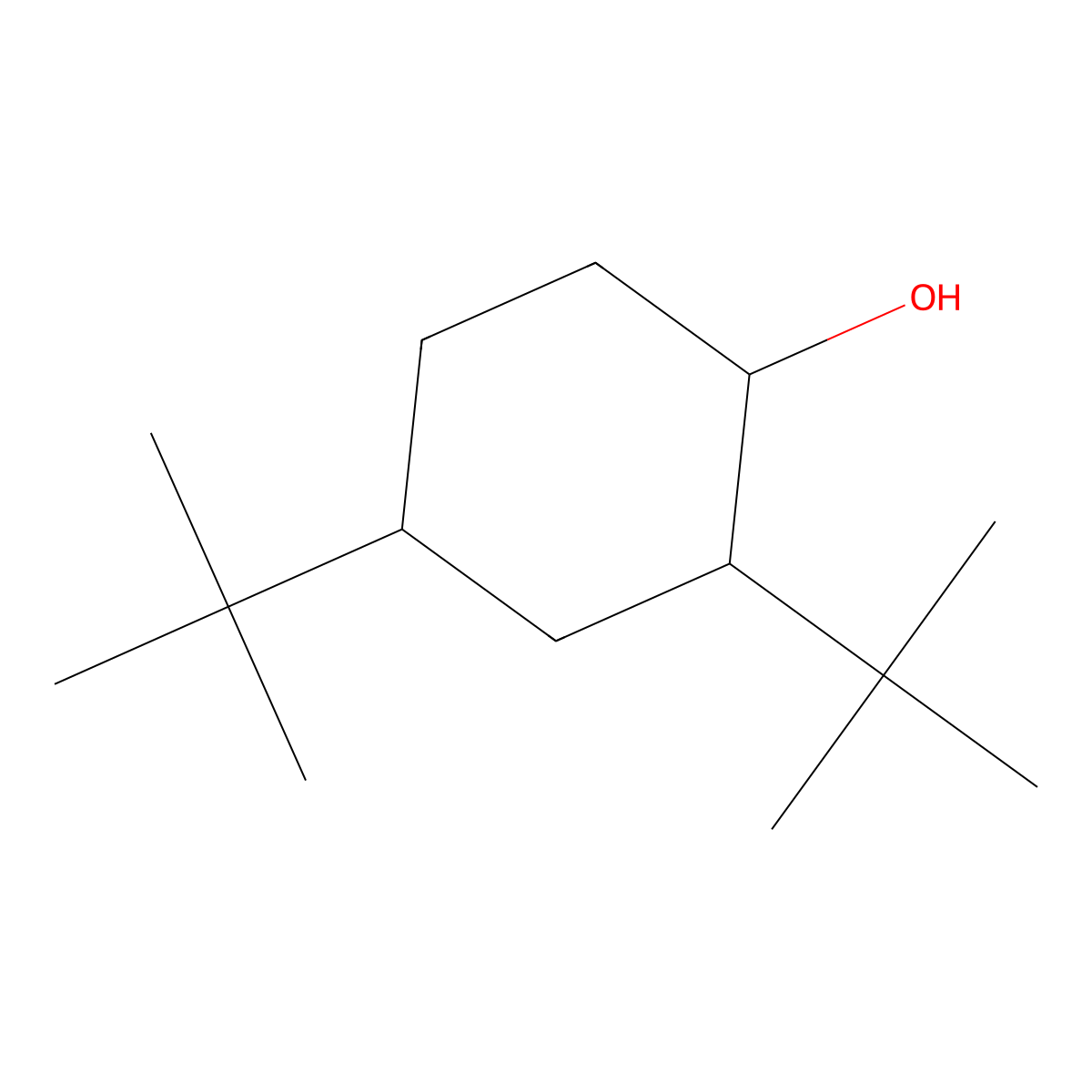 2,4-DI-Tert-butylcyclohexanol molecular structure, CAS 55030-25-6