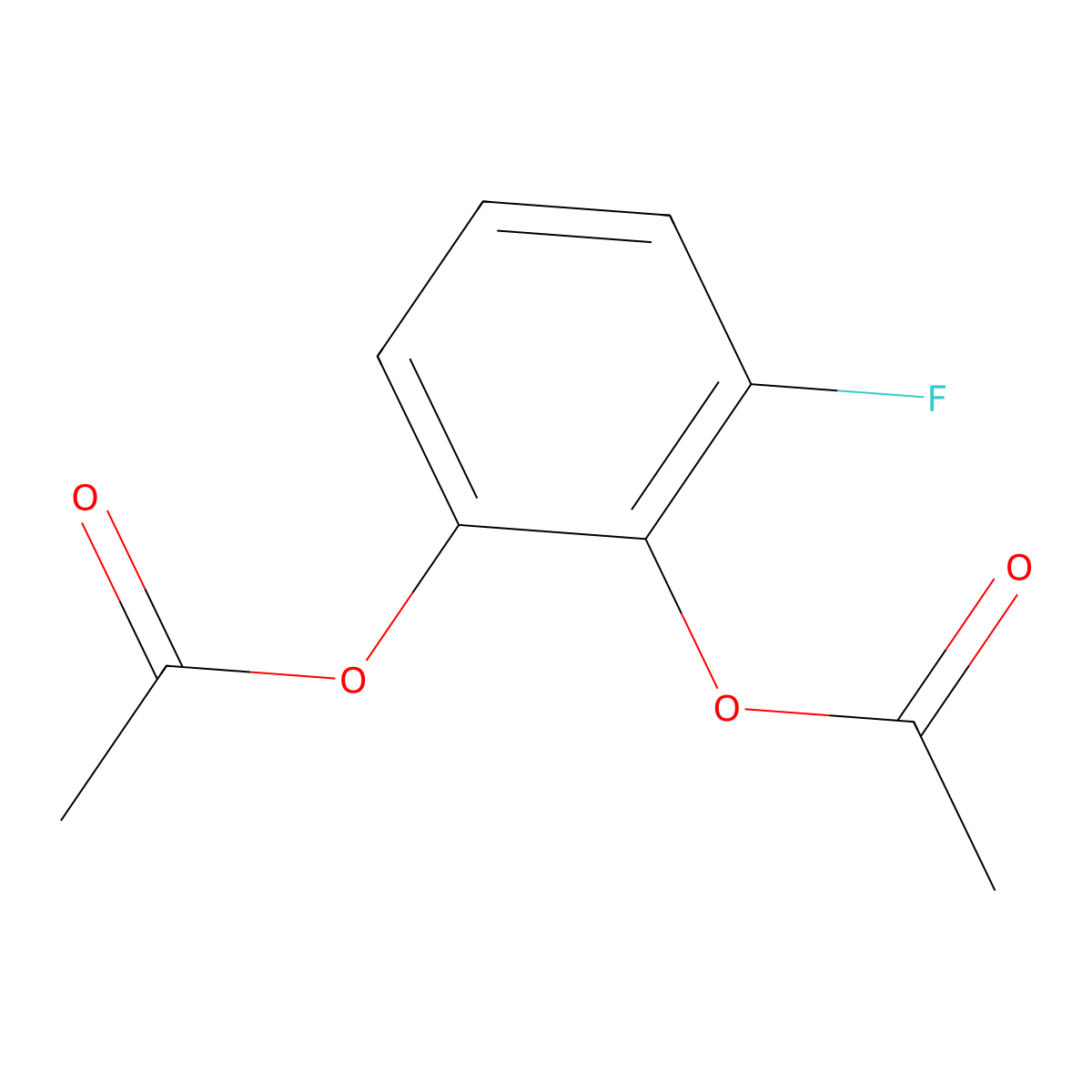 2-(Acetyloxy)-3-fluorophenyl acetate molecular structure, CAS 55030-67-6