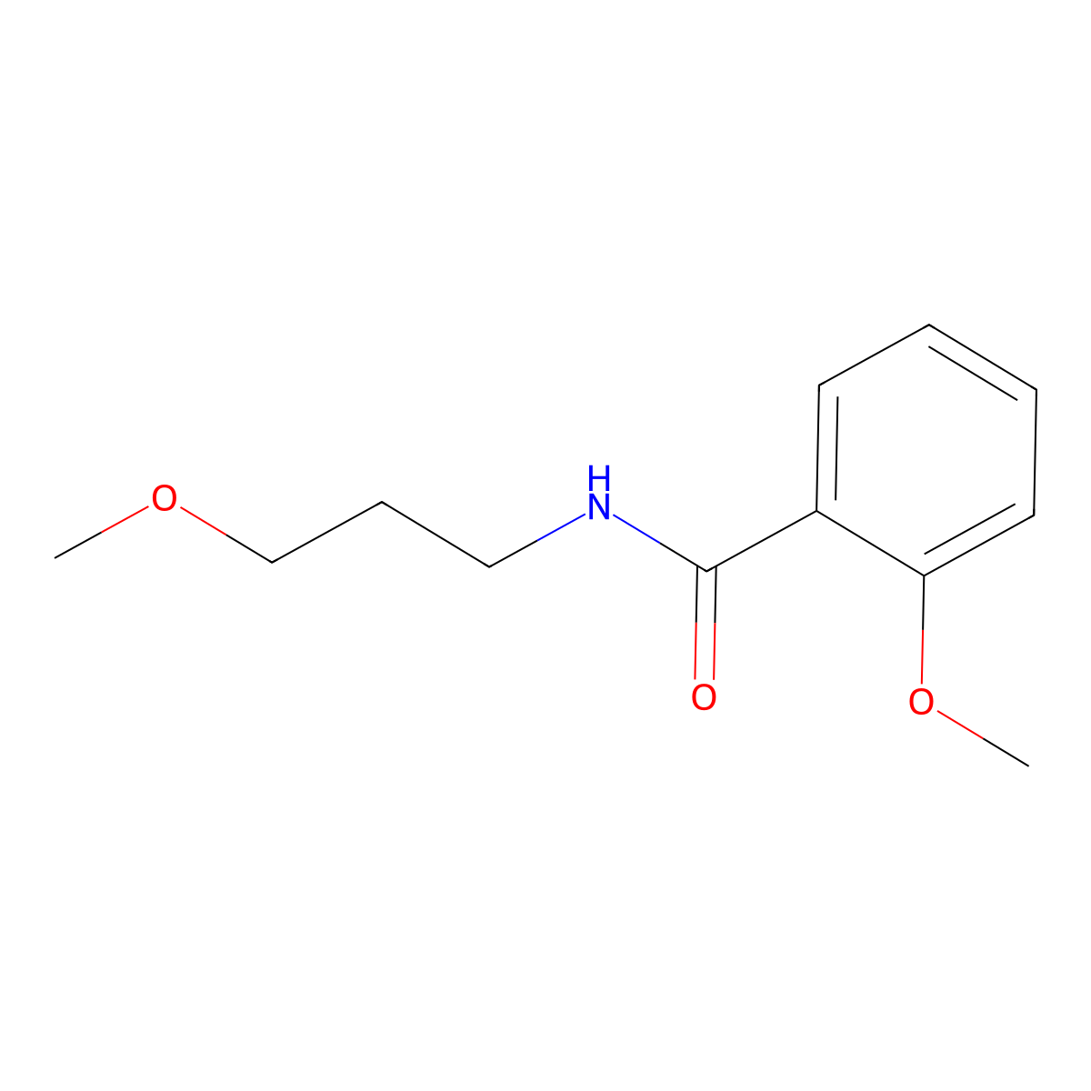 2-methoxy-N-(3-methoxypropyl)benzamide molecular structure, CAS 550300-25-9