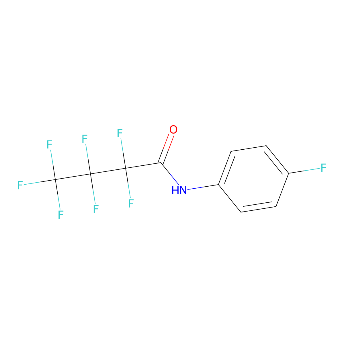 2,2,3,3,4,4,4-Heptafluoro-N-(4-fluorophenyl)butanamide molecular structure, CAS 550301-92-3