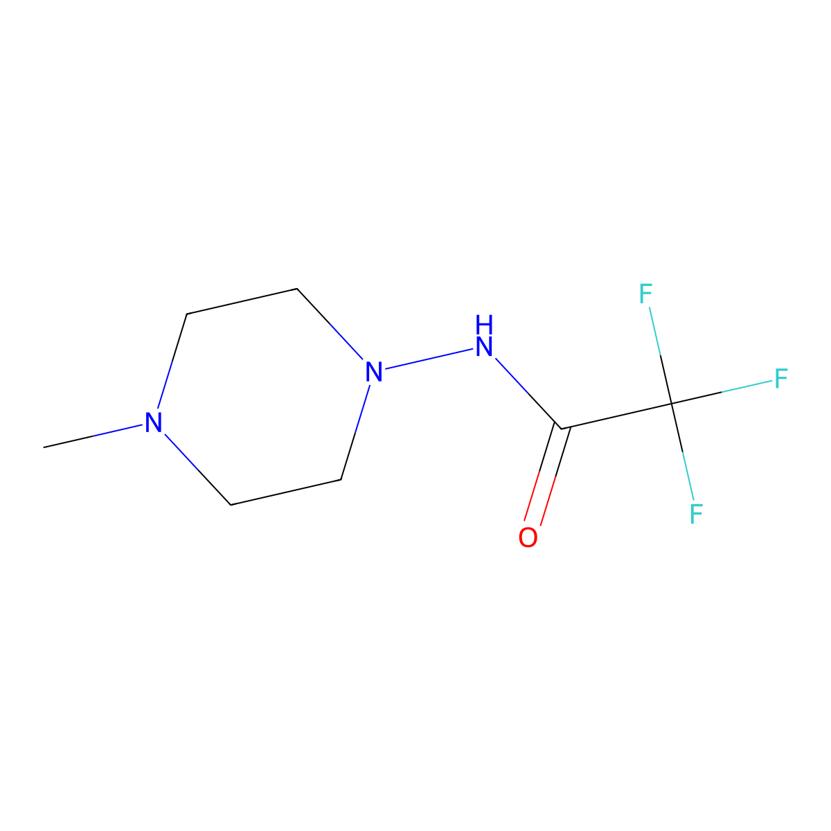 2,2,2-trifluoro-N-(4-methylpiperazin-1-yl)acetamide molecular structure, CAS 550302-21-1
