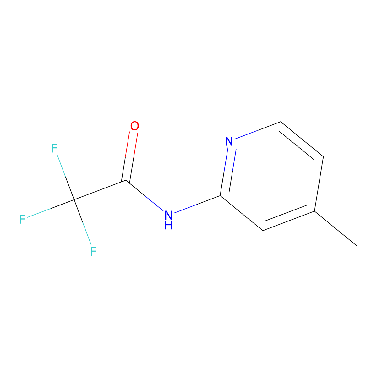 2,2,2-trifluoro-N-(4-methylpyridin-2-yl)acetamide molecular structure, CAS 550302-23-3