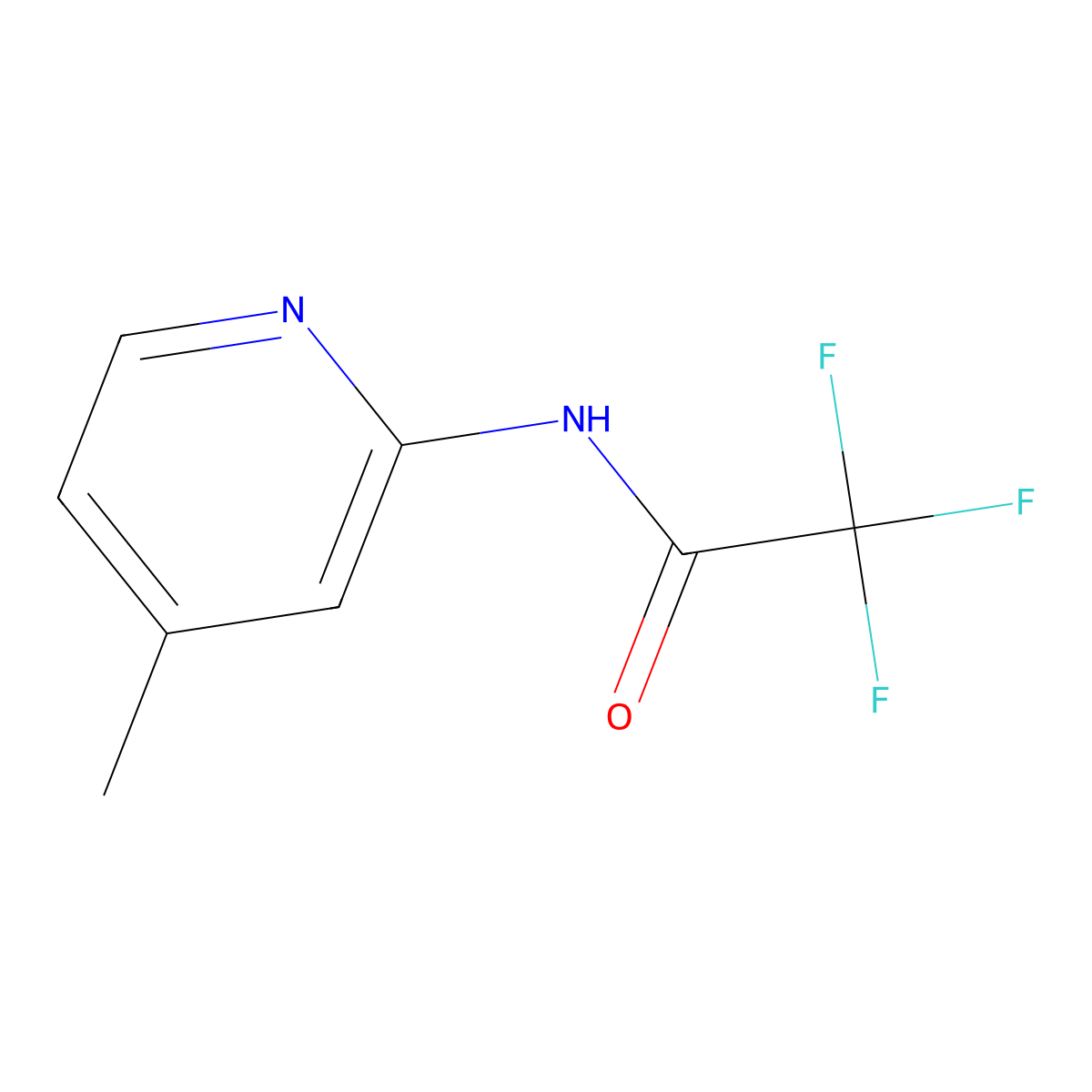 2,2,2-trifluoro-N-(4-methylpyridin-2-yl)acetamide molecular structure, CAS 550302-23-3