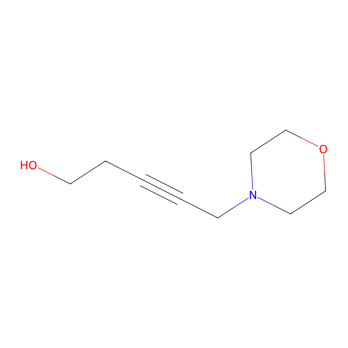 5-Morpholin-4-ylpent-3-yn-1-ol molecular structure, CAS 550302-86-8