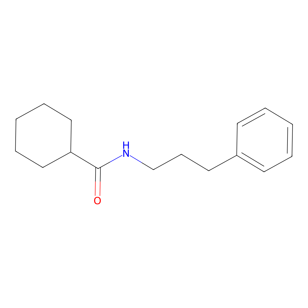 N-(3-phenylpropyl)cyclohexanecarboxamide molecular structure, CAS 550305-25-4